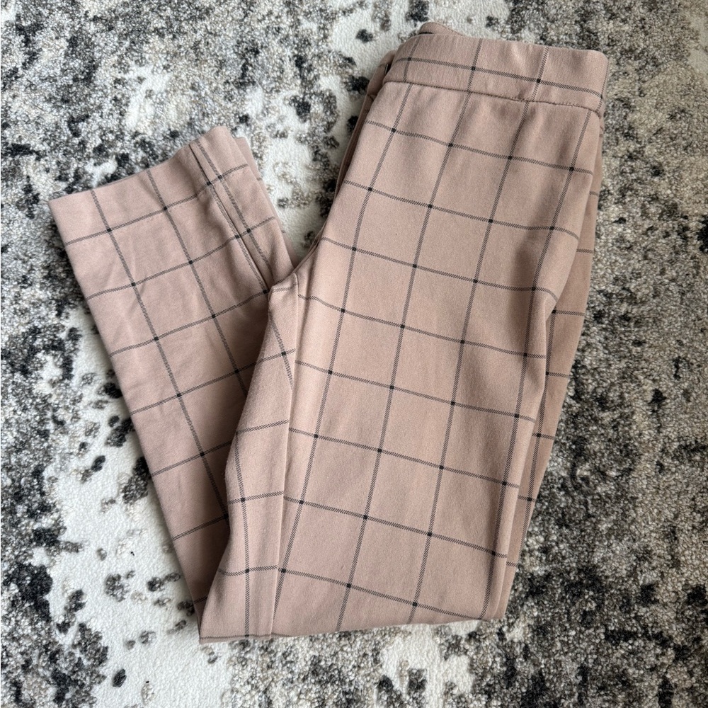 Chic Plaid Tan Pants